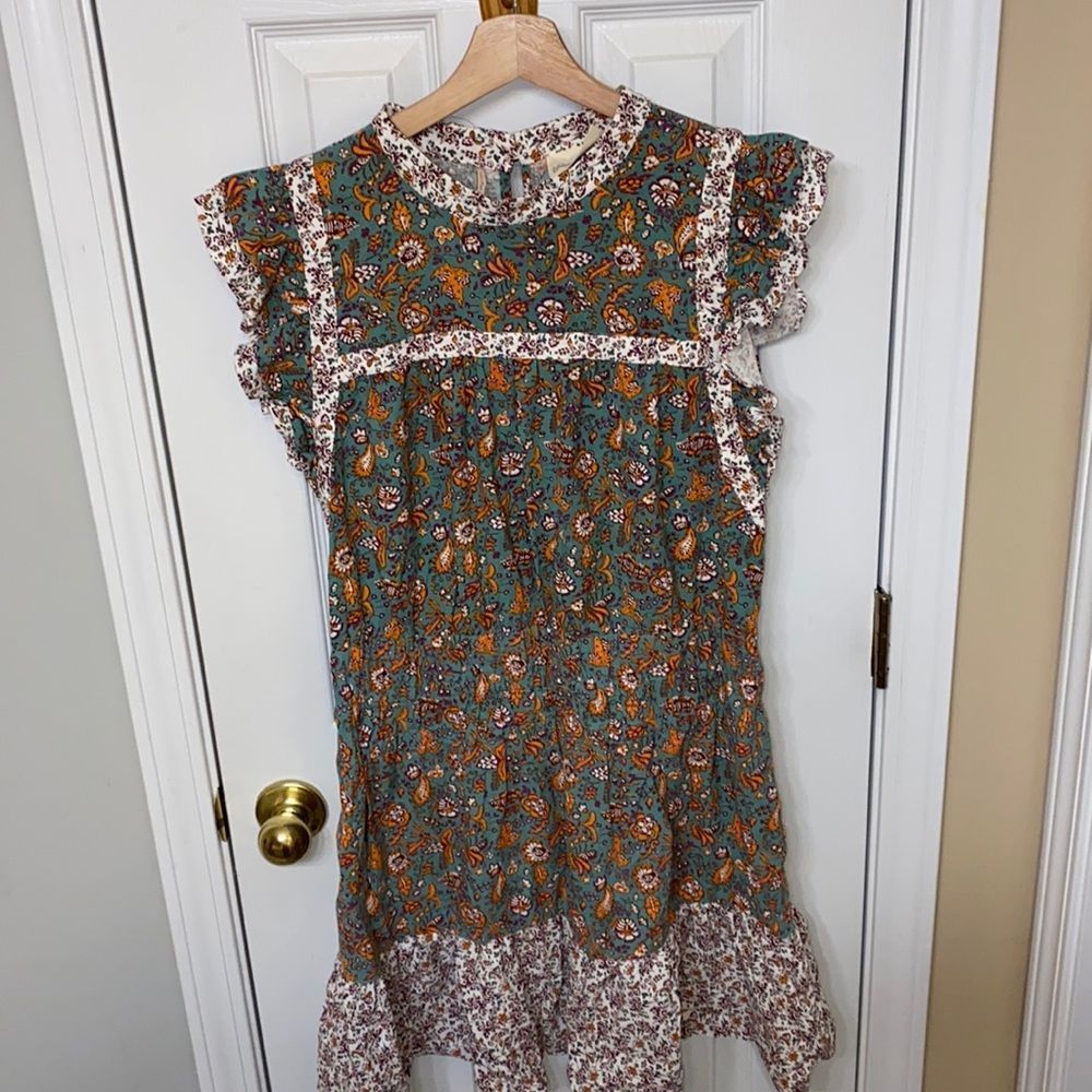 Universal Thread Women's Cap Sleeve Floral Midi Dress Size Large